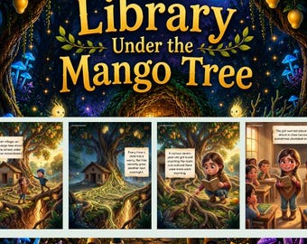 Libro de cuentos: La biblioteca bajo el árbol de mango