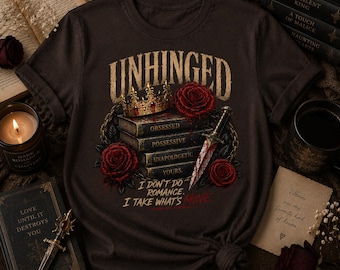 Dark Romance Graphic Tee, Gothic Book Lover Shirt, Morally Grey Reader Gift