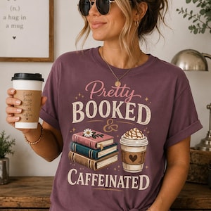 Bokälskare kaffetröja, mysig läsartröja, Booktok grafisk romangåva