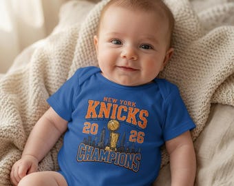 Body de bebé de los Knicks / Body para bebé de los New York Knicks campeones de 2026 / Regalo para recién nacido de los Knicks / Body de bebé de los Knicks