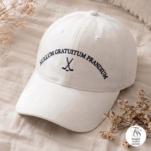 Off Campus Garrett Graham Tattoo Cap | Nullum Gratuitum Prandium Vintage Baseball Cap | Briar University Hat