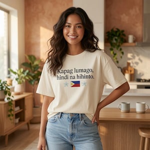 Alex Eala からインスピレーションを得た Kapag Lumago Hindi Na Hihinto シャツ |フィリピン テニス マッチデー T シャツ |フィリピン プライド コンフォート カラー ファン 彼女へのギフト