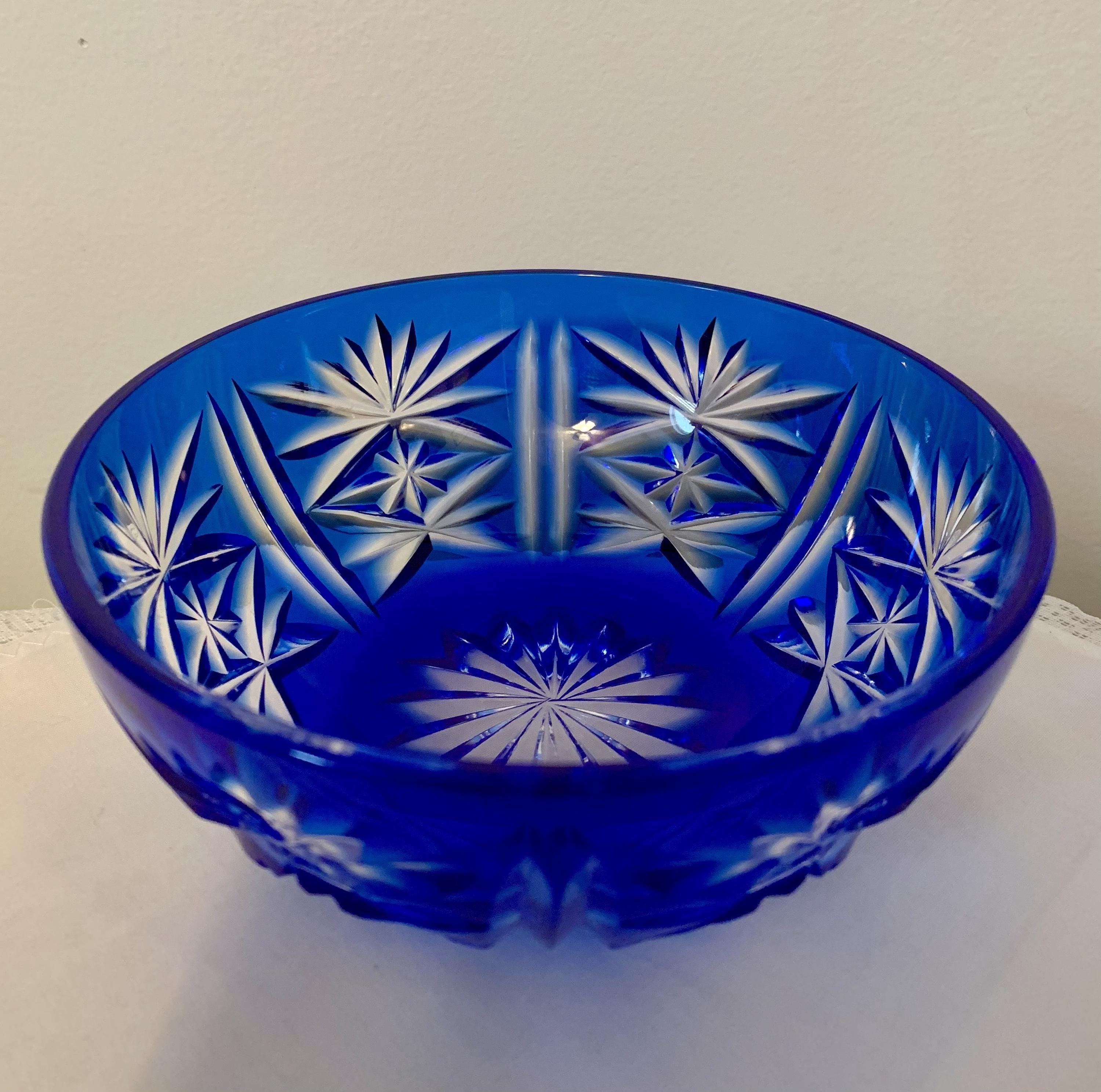Czech Cobalt Blue Bowl - Etsy