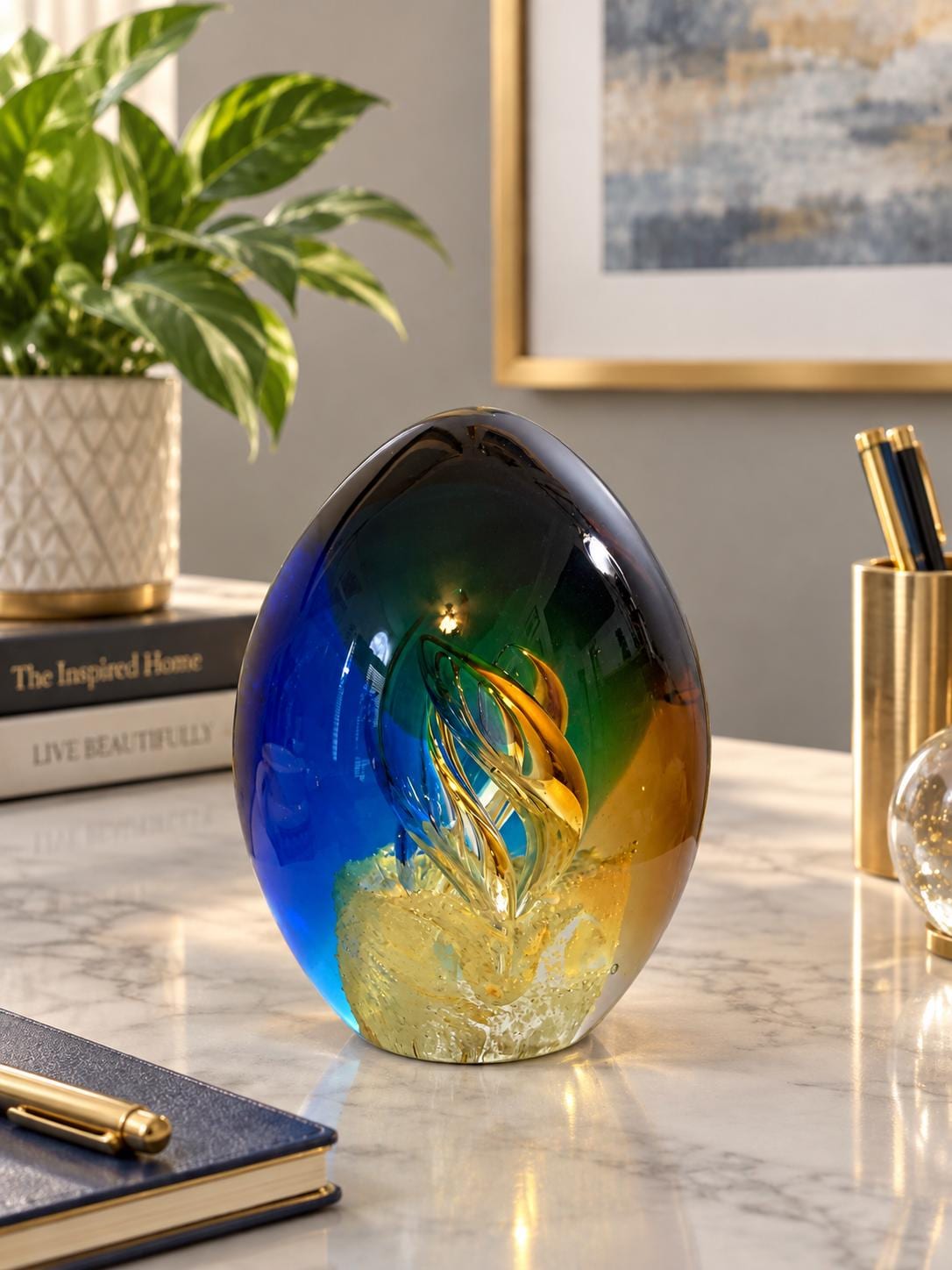 Murano Glass Paperweight - Etsy