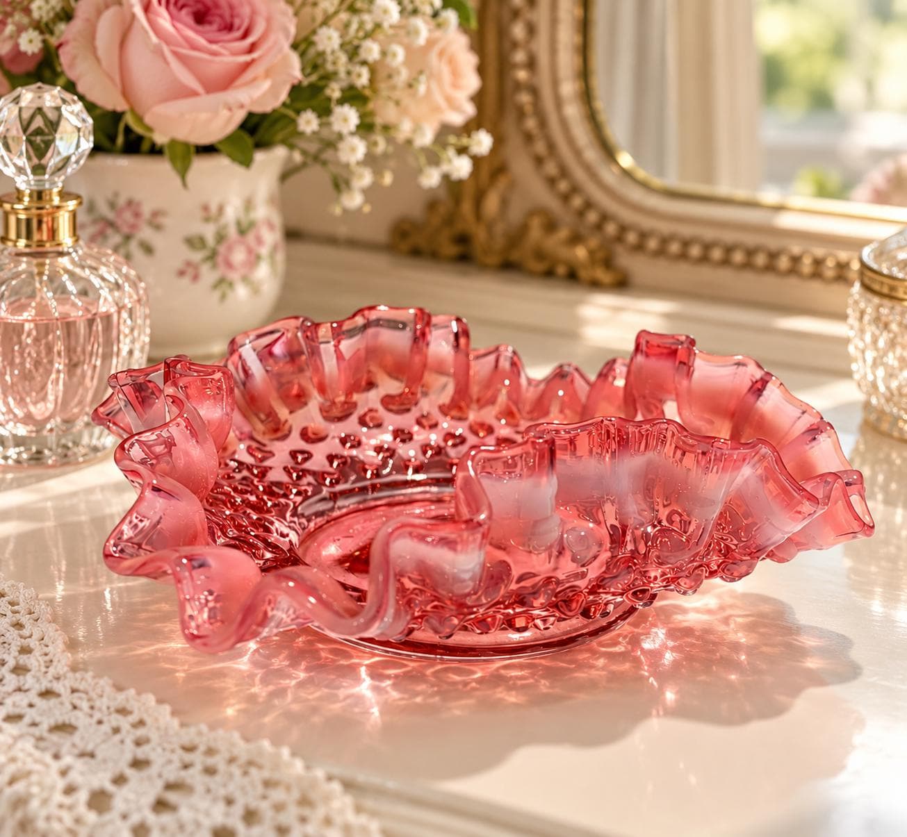 Cranberry Glass Vintage - Etsy