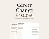 Career Change Resume Template Bundle | ATS-Friendly, Canva, PDF (Transferable Skills)
