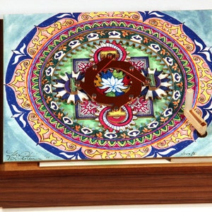Mandala MechaniCard - hand cranked automata, hypnotic amazing mechanism meditation