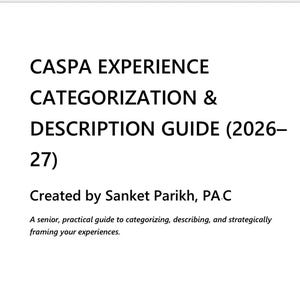 CASPA-guide för kategorisering och beskrivning av erfarenhet (2026–27) | Verktyg för tydlighet inför PA
