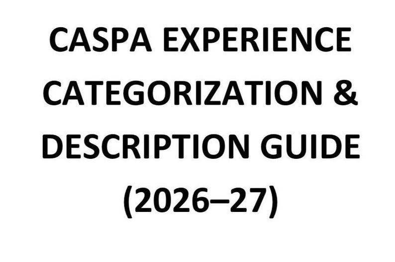 CASPA Experience Categorization & Description Guide (2026–27) | Pre‑pa ...