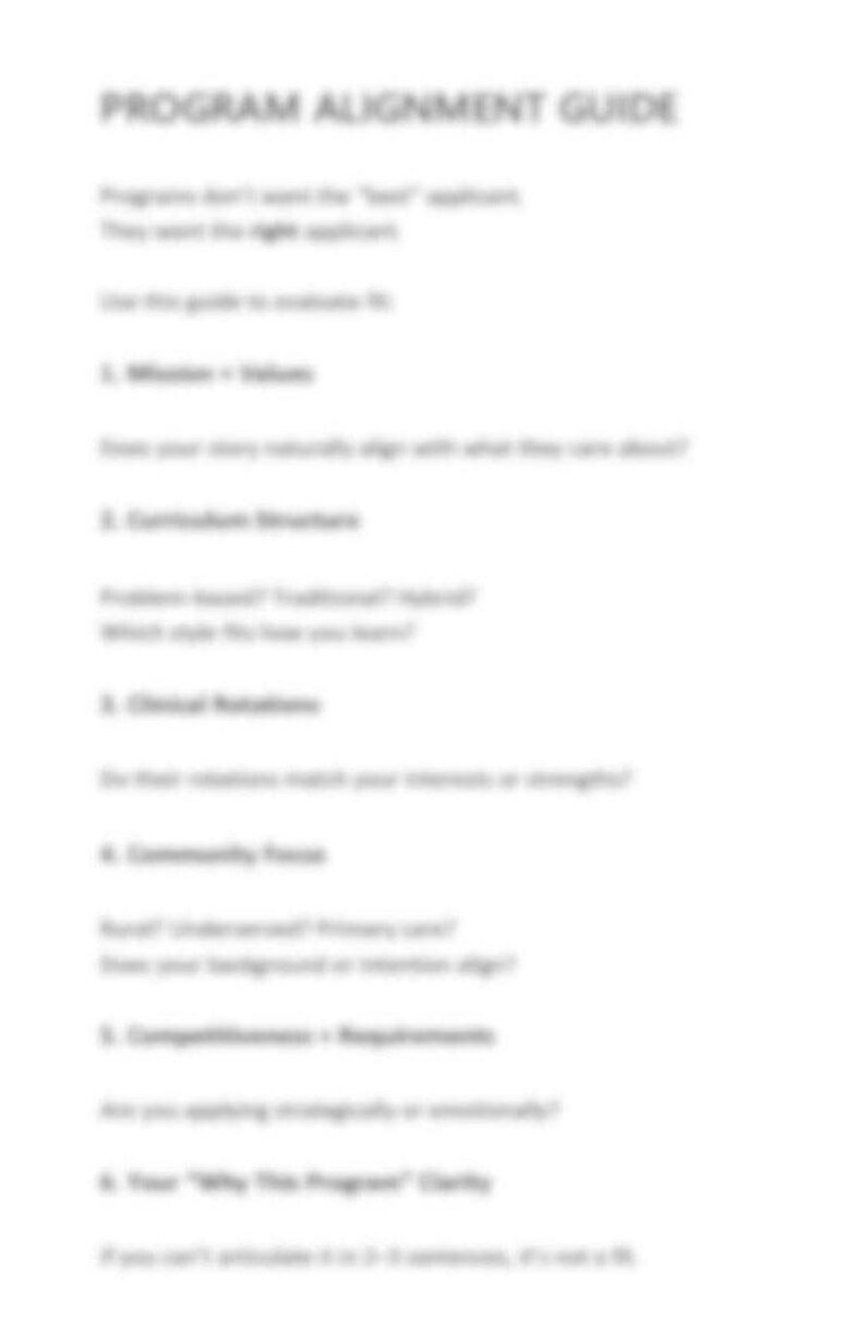 Program Alignment Statement Pre‑pa Clarity and Alignment Toolkit (2026–27) | CASPA Narrative ...