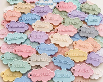 100 Cloud Name Tag STL Files for 3D Printing - Commercial Use License - Custom Keychain Bundle - Print-Ready STL - Bambu Lab Prusa Files