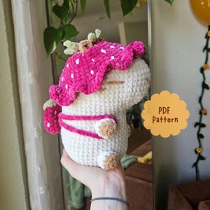 LOW-SEW Strawberry Capybara | Amigurumi Crochet Pattern