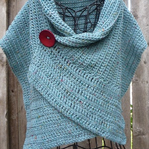 Pattern for buttoned crocheted wrap image 2