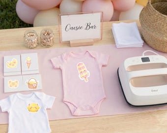 Italian Summer Baby Shower Activities and Keepsakes| Amalfi Coast Onesie Bar DIY Heat Transfers