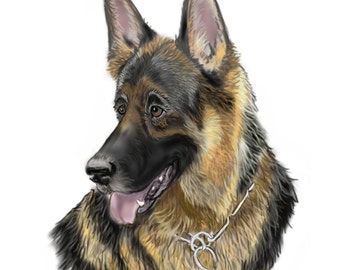 4 German Shepherd 4x6 Blank Cards