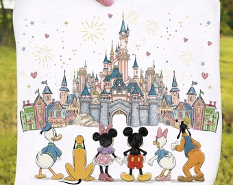 Mouse and Friends Magical Castle PNG, Magical Park Vacation Sublimation Design, Mouse Castle PNG, Family Vacation 2026, Instant Download.