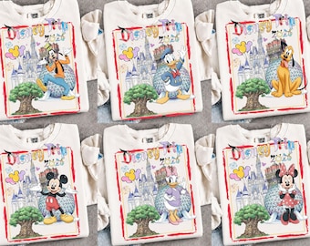 Mouse and Friends Trip PNG Bundle, Retro 2026 Trip PNG Bundle, Vintage Cartoon Squad Family Vacation Sublimation, Digital Download.