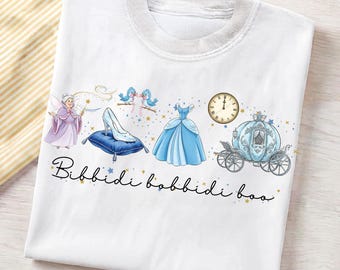 Magic Carriage Glass Slipper PNG, Bibbidi Bobbidi Boo PNG, Magic Fairy Tale Sublimation, Retro Princess PNG, Digital Download.