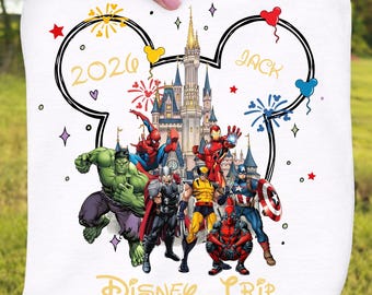 Custom Name Superhero PNG, Superhero Squad Png, Family Vacation PNG, Squad Trip Sublimation, Personalized Family Superhero, Digital Download