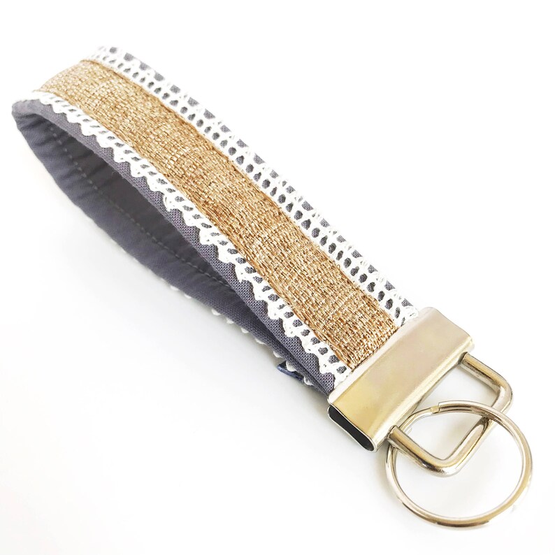 Boho Keychain Wristlet Key Fob Lace Keychain Fabric Key Etsy