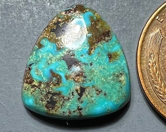 Blue Diamond Mine Natürliche Türkis Cabochons aus Nevada, 15x14mm