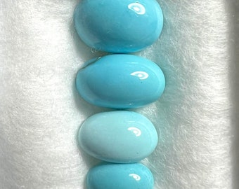 Red Mountain Mine Natural Turquoise Cabochons from Nevada, 6x4mm to 8x6mm