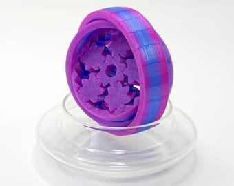 3D Printed Planetary Gear Fidget Toy - Kinetic Gyroscope Ring Spinner - Multi Axis Desk Toy Office Stress Relief - Cool Cyberpunk Geek Gift