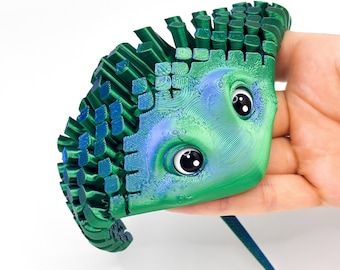 3D Printed Articulated Stingray Fidget Toy - Flexible Cute Manta Ray Desk Pet, Sensory Stress Relief Toy,  Colorful Geeky Gift
