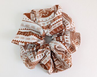 Tribal Print Luxury Cotton Extra Large Scrunchie Hair Tie - Etsy display picture 2