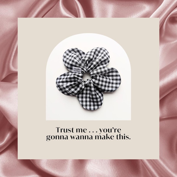 Flower Scrunchie Sewing Pattern: DIY Hair Accessory (PDF Download)