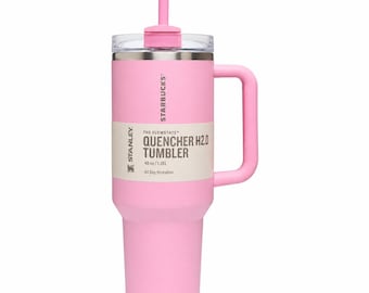 Stanley Starbucks Pink Quencher H2.0 Tumbler 40oz with Handle & Straw