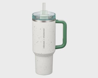 Starbucks Korea Stanley Green Pebble Quencher Tumbler 1183ml Insulated Travel Cup with Handle Straw Reusable Gift for Her