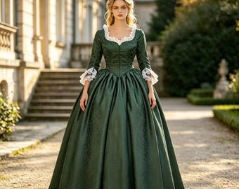 green southern belle dress Vintage Prom Dress, Dress, Blue and Black Lace Gown (waist - 26