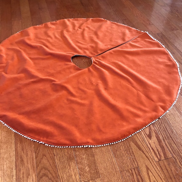 Orange Christmas Tree Skirt 