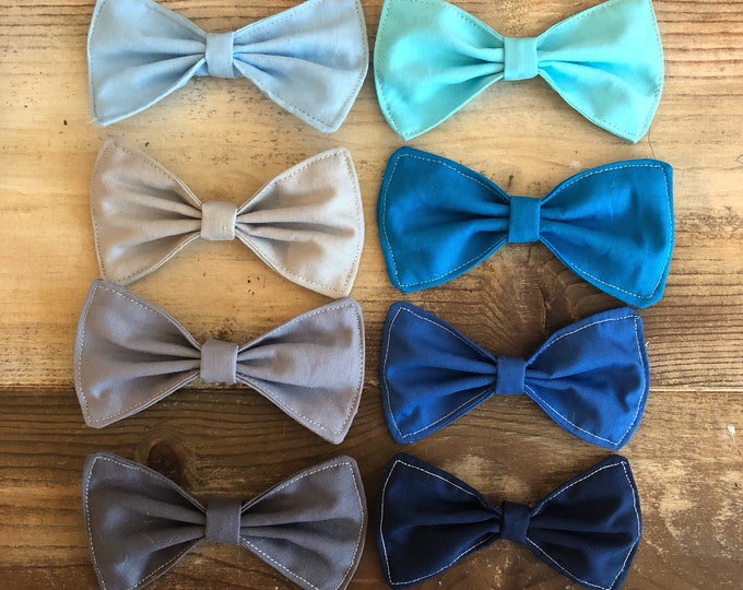 Fabric Bows-Two Sizes Available-Medium & Large-DIY Bow- DIY Hair Accessories-Craft Project Supplies-Blue-Tiffany-Royal-Navy-Baby Blue-Grays
