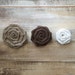 Set of 5- Burlap Rosettes-2.5" Medium- 3 Colors Available- Weddings/ Country/ Folk/ Rustic-Fabric Flowers-Fabric Rosettes-DIY