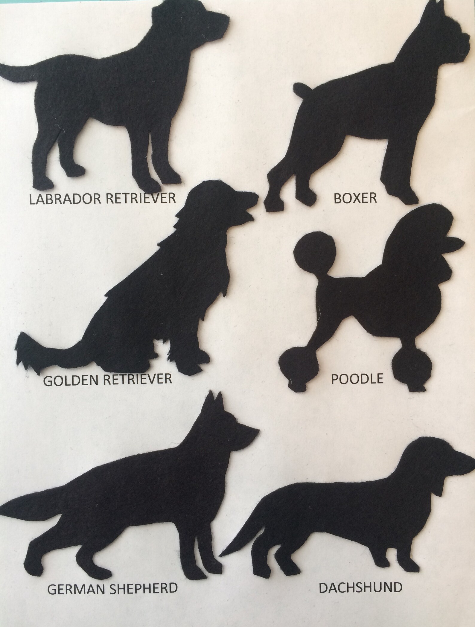 Set of 4 Dog Themed Placemats Custom Colors Available 14 - Etsy