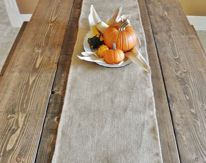 13" x 72" Burlap Table Runner- Reversible/Double Sided- 3 Colors Available- Folk/Rustic/Country-Wedding/Holidays-Shabby Chic-Woodland