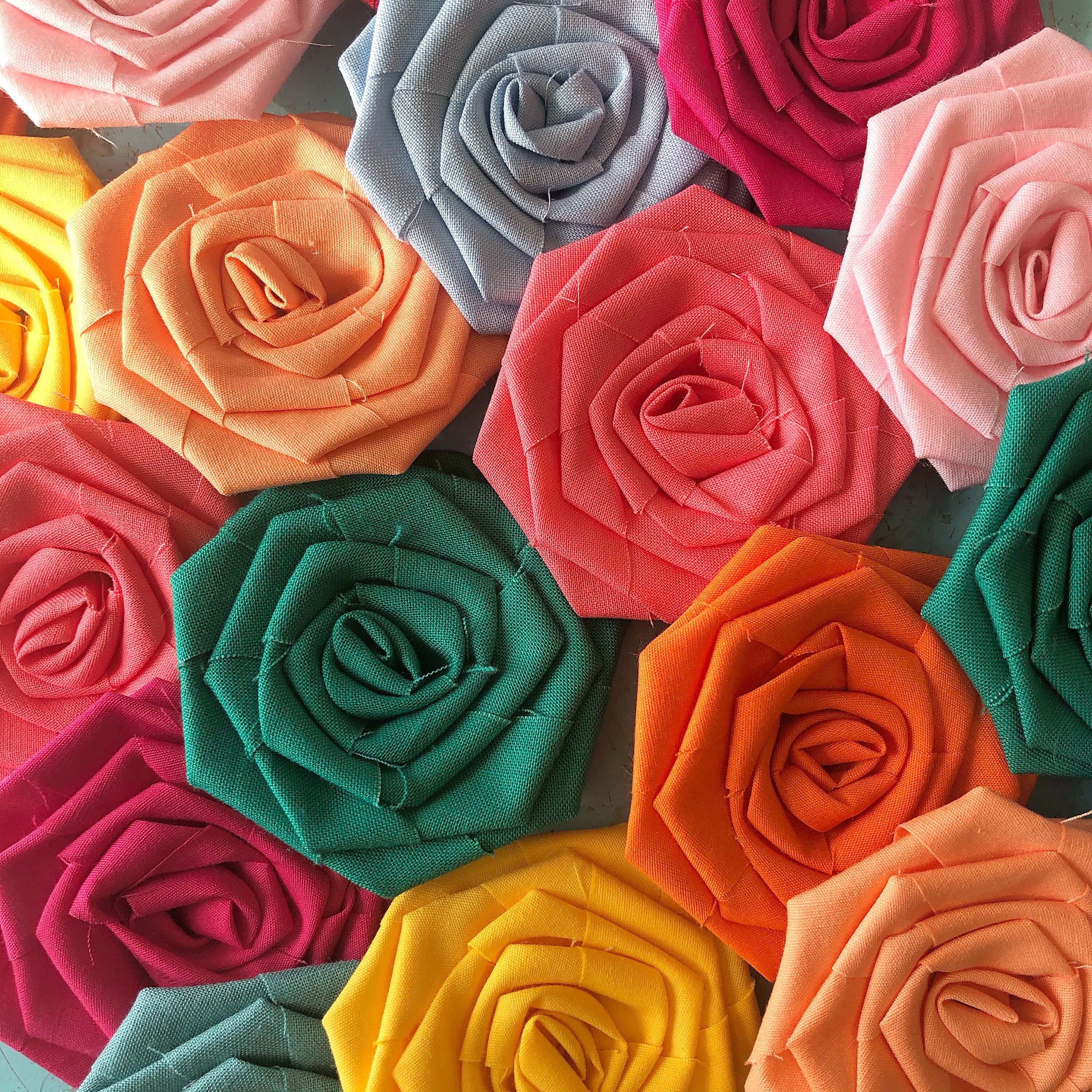 Cotton RosettesChoose Your Colors 34 Colors Available 3 Sizes