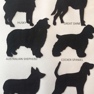 Set of 4 Dog Themed Placemats Custom Colors Available 14 Different Dog ...