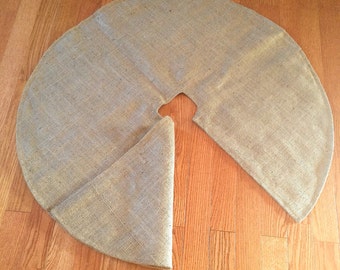 Natural Burlap Christmas Tree Skirt--Two Sizes/Four Colors Available-Medium/Large-Rustic/Folk/Country-Simple