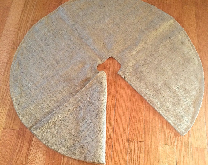 Natural Burlap Christmas Tree Skirt--Two Sizes/Four Colors Available-Medium/Large-Rustic/Folk/Country-Simple