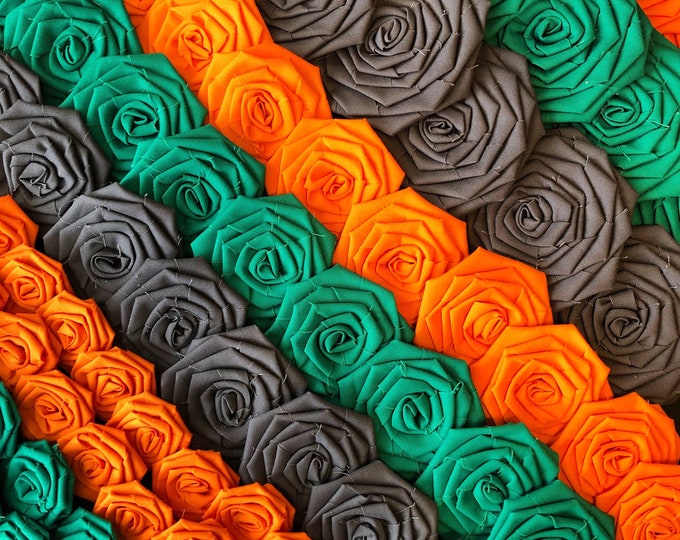 Cotton Rosettes-Choose Your Colors- 34 Colors Available- 3 Sizes Available-Weddings/DIY-Bulk Rosettes-Fabric Flowers-Roses