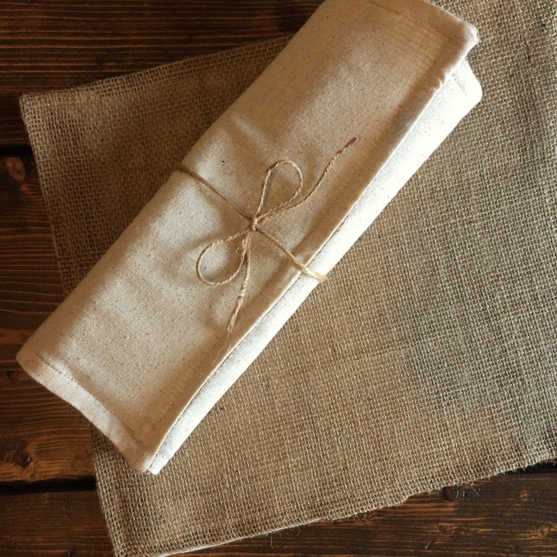 Set of 4burlap Placemats With Natural Cotton Fabric Lining Etsy
