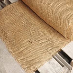 13 x 60 Basic Fringe Burlap Table Runner-3 Colors Available-Single Layer-Wedding/Country/Folk/Rustic-Party Table Decor Bild 1