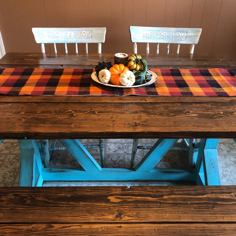 Buffalo Plaid Natural Burlap Table Runner Orange Rust And Black Check Thanksgiving Fall Harvest Cabin Farmhouse - Orange Coffee Table Runner Buffalo Plaid Natural Burlap Table Runner Orange Rust And Black Check Thanksgiving Fall Harvest Cabin Farmhouse - Orange Coffee Table Runner