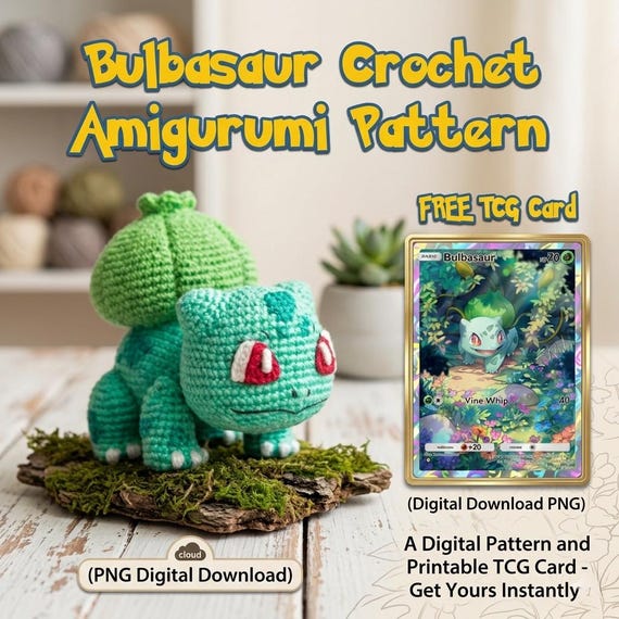 8 Bulbasaur Crochet Patterns 8 Bulbasaur-Inspired Crochet Amigurumi