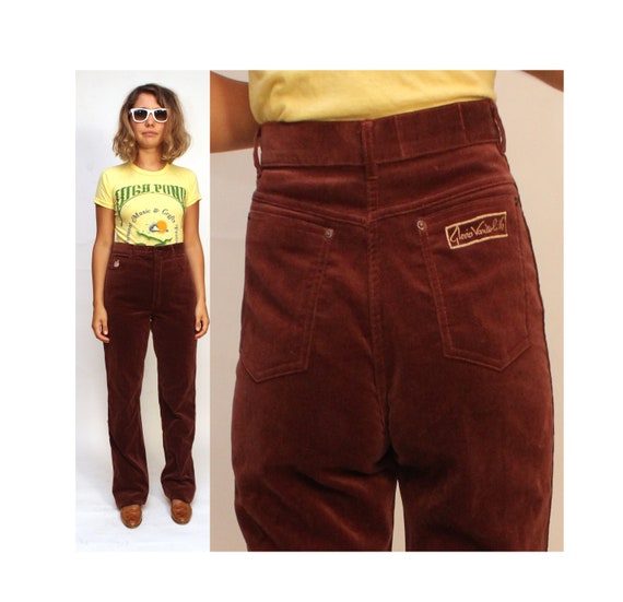 70s Brown Velour High Waisted Gloria Vanderbilt Pa