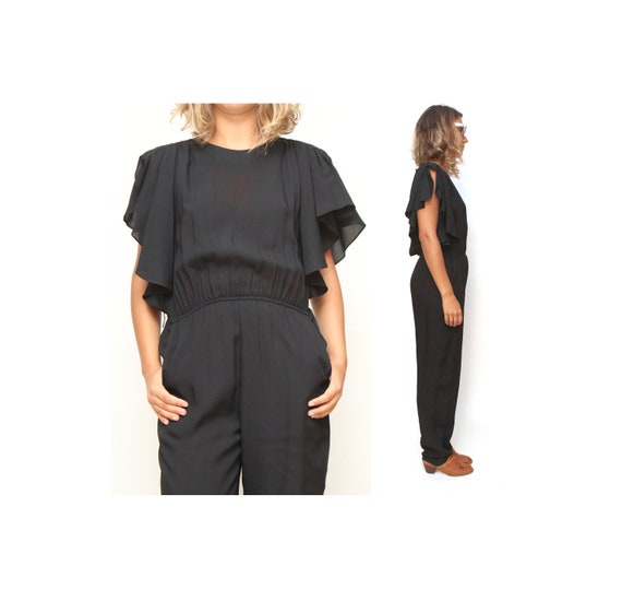 80s Flutter Sleeve Jumpsuit