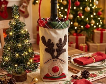 Personalized Christmas Wine Bag